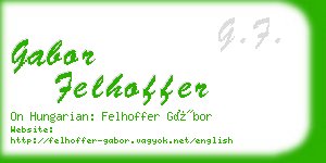 gabor felhoffer business card